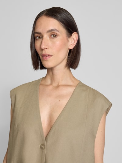 Gestuz Gilet met V-hals, model 'izza' Zand - 3