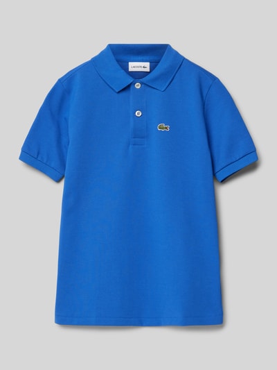 Lacoste Poloshirt met labelstitching Koningsblauw - 1