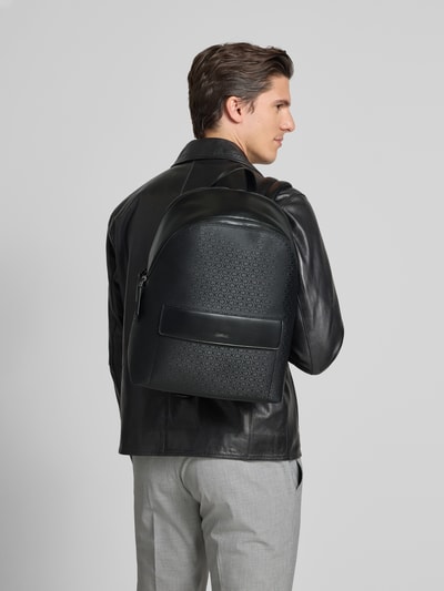 CK Calvin Klein Rucksack mit Label-Applikation Modell 'CK SLEEK' Metallic Black 1