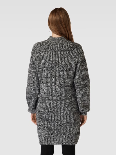 EDITED Gebreide jurk in two-tone-stijl, model 'Eske' Zwart - 5