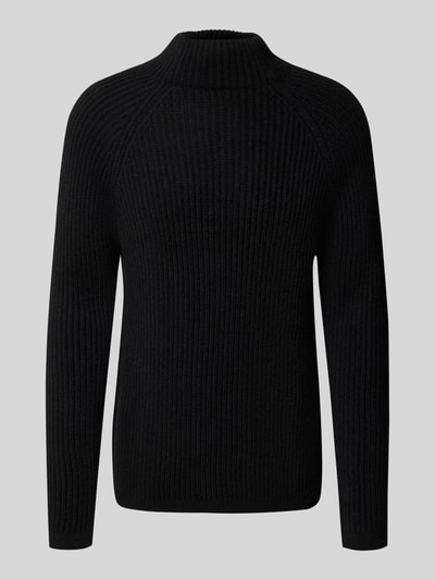 Drykorn Gebreide pullover met alpaca, model 'ARVID' Zwart - 2