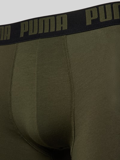 Puma Obcisłe bokserki z detalem z logo w zestawie 2 szt. Khaki 2