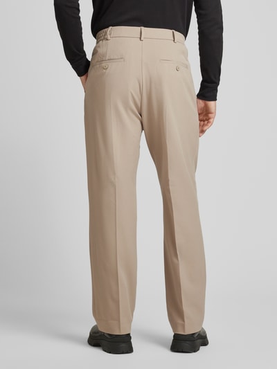 JAKE*S STUDIO MEN Regular Fit Bundfaltenhose mit Gürtelschlaufen Khaki 5