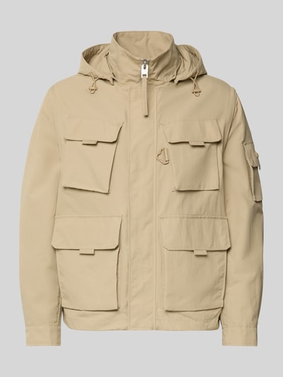 HUGO Oversized Funktionsjacke mit abnehmbarer Kapuze Modell 'BALTERO2611' Sand 2