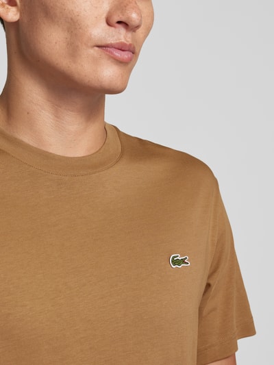 Lacoste T-shirt z naszywką z logo Beżowy 3