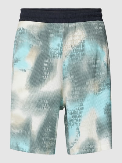 ARMANI EXCHANGE Shorts im Batik-Look Modell 'Highlight Batik Camo' Helltuerkis 2