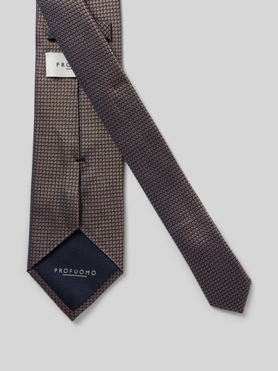 Profuomo Stropdas met labeldetail Taupe - 2