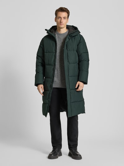 Icepeak Gewatteerde lange jas met capuchon en steekzakken, model 'ARDEK' Olijfgroen - 1