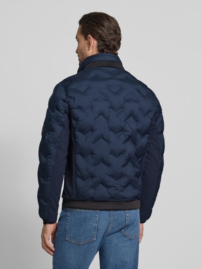 Tom Tailor Regular fit gewatteerd jack met opbergbare capuchon in de kraag Donkerblauw - 5