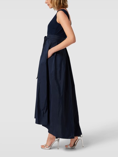 Christian Berg Cocktail Abendkleid in Two-Tone-Machart Marine Melange 4