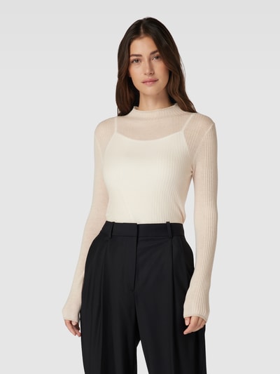 Marc Cain Gebreide pullover in riblook Offwhite - 4