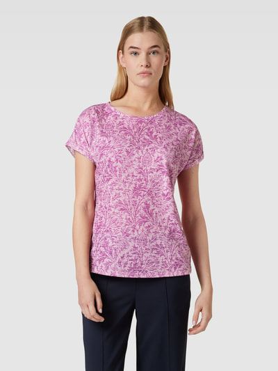 Christian Berg Woman T-shirt met all-over motief Fuchsia - 4