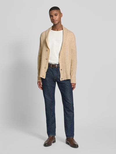 Lindbergh Strickjacke mit Knopfleiste Sand 1