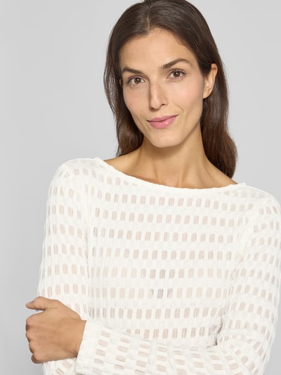 Christian Berg Woman Selection Longsleeve mit U-Boot-Ausschnitt Ecru 3