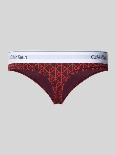 Calvin Klein Underwear String mit elastischem Bund und Label-Details Rot 3