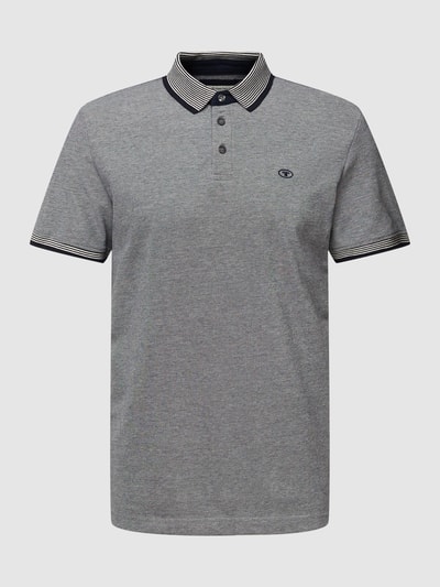 Tom Tailor Poloshirt mit Label-Stitching Dunkelblau 2