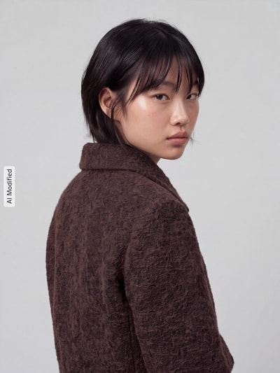 VERO MODA Teddyjacke mit goldfarbenen Zierknöpfen Schoko 3