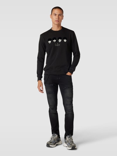 Antony Morato Sweatshirt met motiefprint Zwart - 1