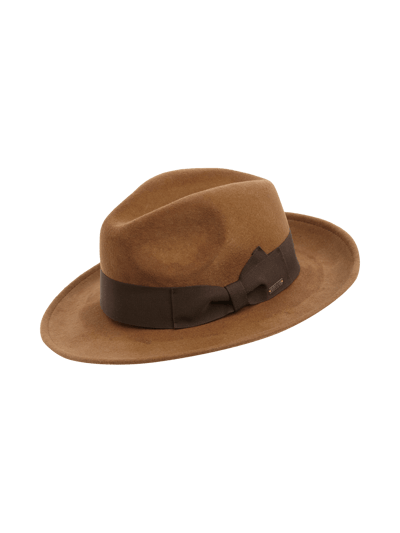 BOSS Orange Fedora aus Wollfilz Camel 1