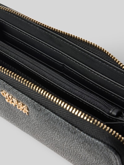 Guess Portemonnee met logo-applicatie, model 'Brenton' Antraciet - 3
