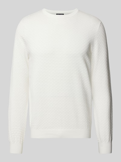 Antony Morato Strickpullover mit gerippten Abschlüssen Weiss 1