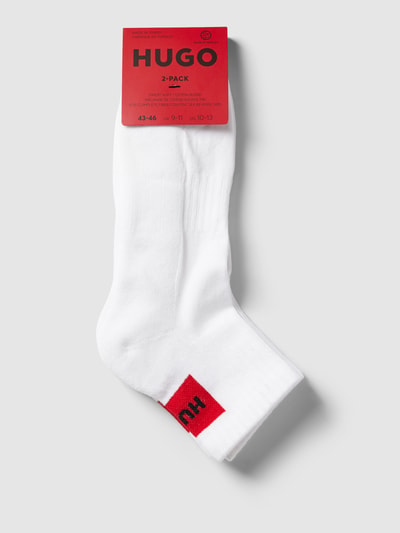 HUGO Socken mit Label-Details im 2er-Pack Weiss 3