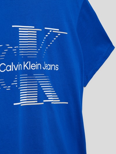 Calvin Klein Jeans T-Shirt mit Label-Print Modell 'LINED MONOGRAM T-SHIRT' Royal 2