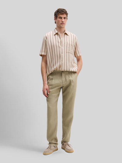 Marc O'Polo Leinenhose Modell 'OSBY JOGGER PLEATS' Beige 1