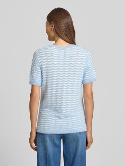 s.Oliver BLACK LABEL Regular Fit Strickshirt aus Viskose-Mix Bleu 5