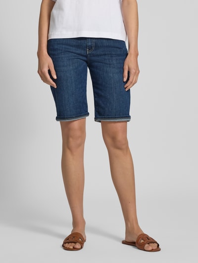 MAC Szorty jeansowe o kroju regular fit z wpuszczanymi kieszeniami i kieszeniami z tyłu Ciemnoniebieski 4