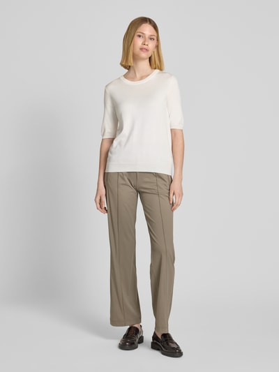 Raphaela By Brax Spodnie z elastycznym pasem model ‘Peggy Flared’ Szarobrązowy 1