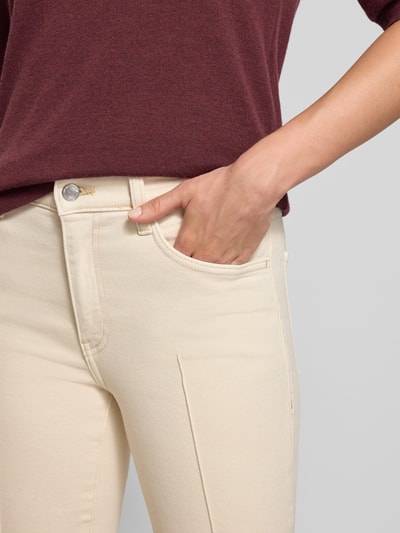 MANGO Slim Fit Jeans mit Ziernähten Modell 'Amelia' Offwhite 3