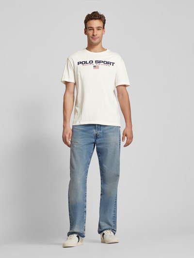 Polo Sport T-shirt met labelprint Offwhite - 1