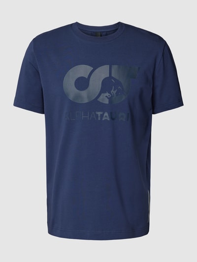 AlphaTauri T-Shirt mit Label-Print Modell 'JERO' Blau 2
