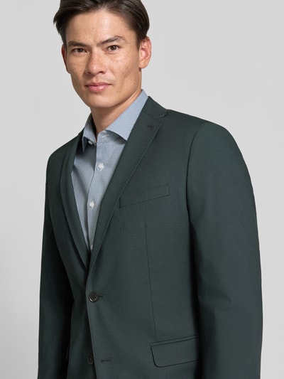 s.Oliver BLACK LABEL marynarka o kroju slim fit z dodatkiem wiskozy model 'PURE' Ciemnozielony 3
