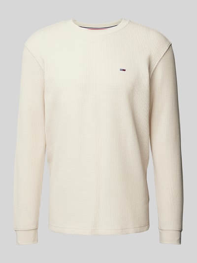 Tommy Jeans Regular Fit Longsleeve mit Label-Stitching Beige 2