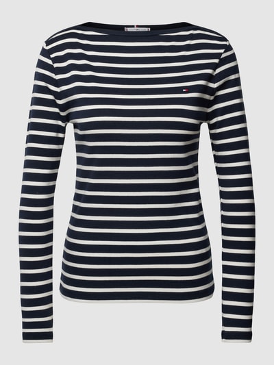 Tommy Hilfiger Longsleeve mit U-Boot-Ausschnitt Modell 'CODY' Marine 2