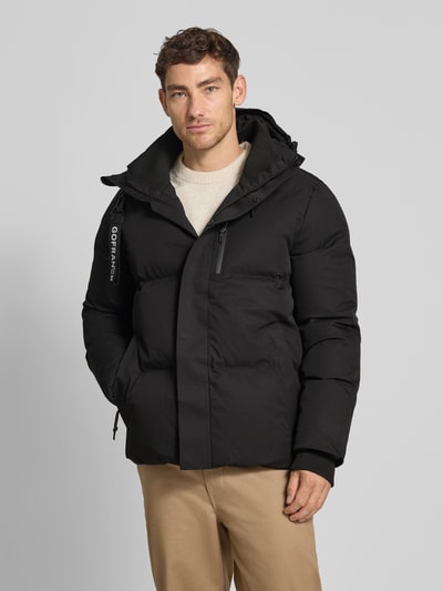 GOFRANCK Kurtka pikowana z kapturem model ‘BAYU’ Czarny 4