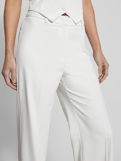 Swing Straight Leg Stoffhose mit Bügelfalten Offwhite 3