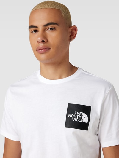 The North Face T-shirt met labelprint, model 'FINE' Wit - 3