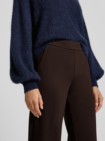 Angels Spodnie materiałowe z elastycznym pasem model ‘LIZ’ Ciemnobrązowy 3