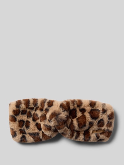 Barts Hoofdband met labelpatch, model 'Breanne' Middenbruin - 1