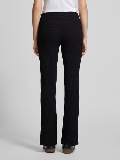 Vero Moda Flared leg legging in riblook, model 'LORRY' Zwart - 5