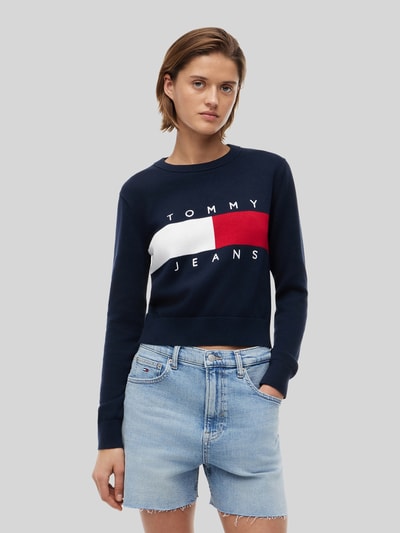 Tommy Jeans Regular Fit Pullover aus reiner Baumwolle Dunkelblau 4