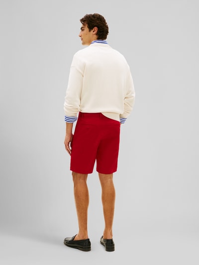 Tommy Hilfiger Regular Fit Bermudas aus Baumwoll-Mix Rot 5