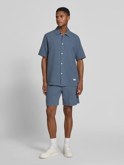 Marc O'Polo DENIM Regular Fit Sweatshorts aus reiner Baumwolle Rauchblau 1