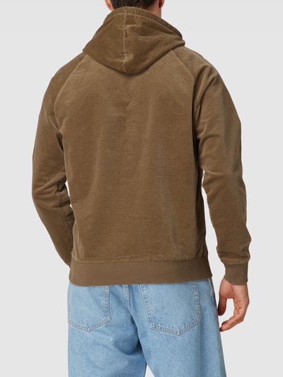 Scotch & Soda Bluza z kapturem ze sztruksu model ‘Soft corduroy hoodie’ Oliwkowy 5