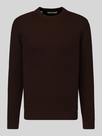 Selected Regular Fit Strickpullover aus reiner Baumwolle Modell 'DANE' Schoko 2