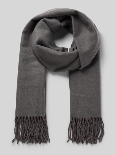 Kurt Beines Schal mit Fransen Anthrazit 1