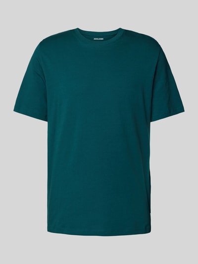 Jack & Jones T-shirt z detalem z logo model ‘ORGANIC’ Petrol 2